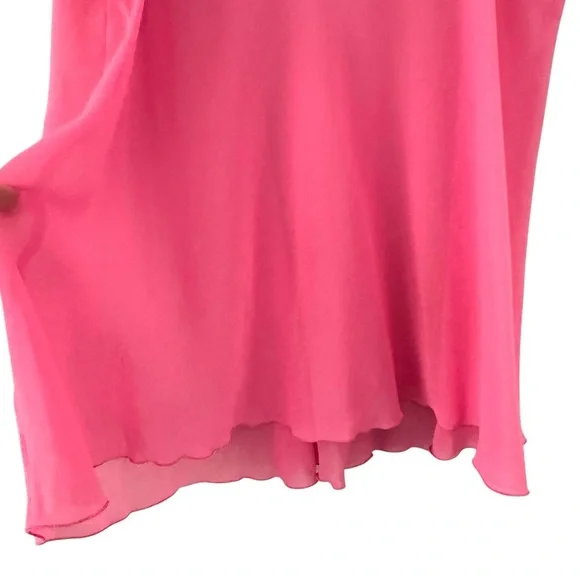 CATO Beaded Pink Lace Sheer Slip Dress Cami Top Plus Size 22/24W - Picture 4 of 5